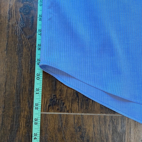 Nordstrom Men’s Blue Smartcare Organic Wrinkle Free Button Down Shirt 18 Neck - Picture 10 of 10